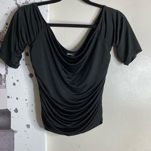 SLINKY ROUCHED TEE